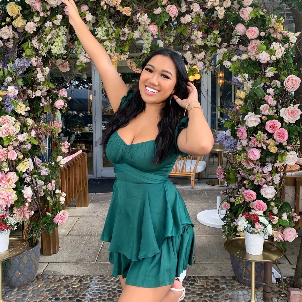 Green Romper Skort